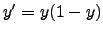 $y' = y(1-y)$